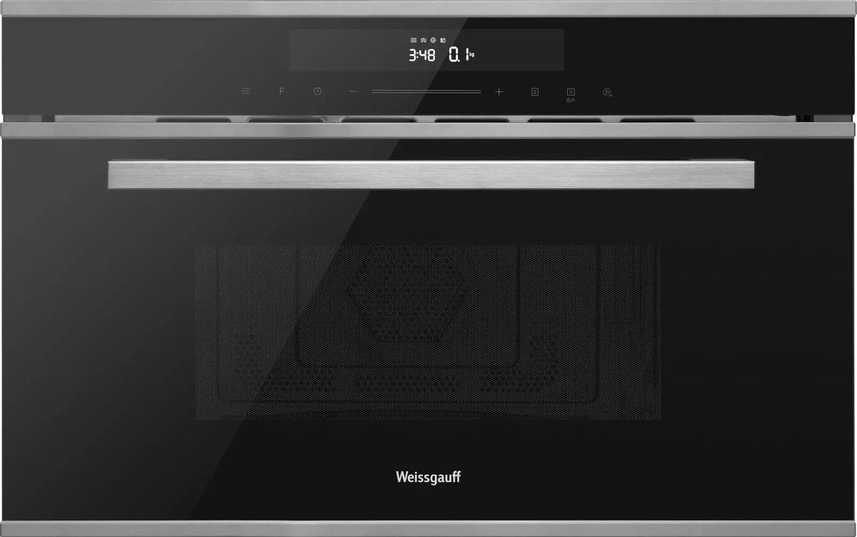 Встраиваемая микроволновая печь WEISSGAUFF Premium BMWO-349 DBSX Touch, 34л, 900Вт, черный [430203]